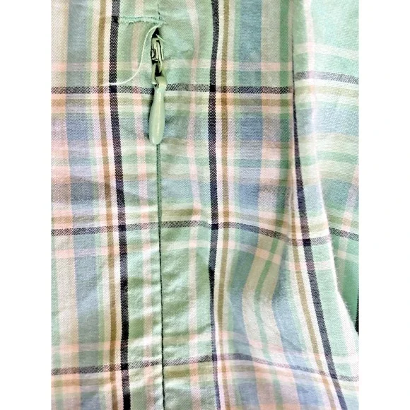 SCOTTeVEST XXXL Docksider Green Plaid Button Up Short Sleeve Shirt - Picture 9 of 11